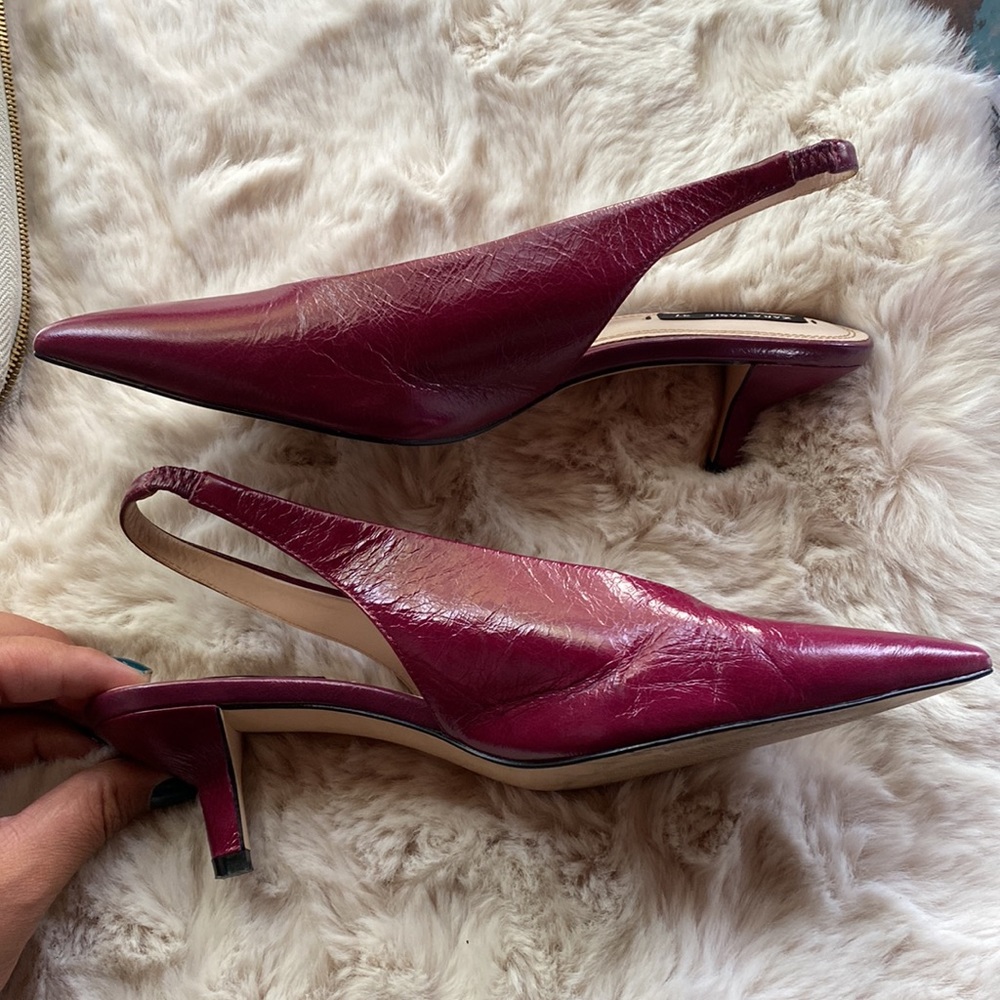 Zara Slingback Kitten Heels